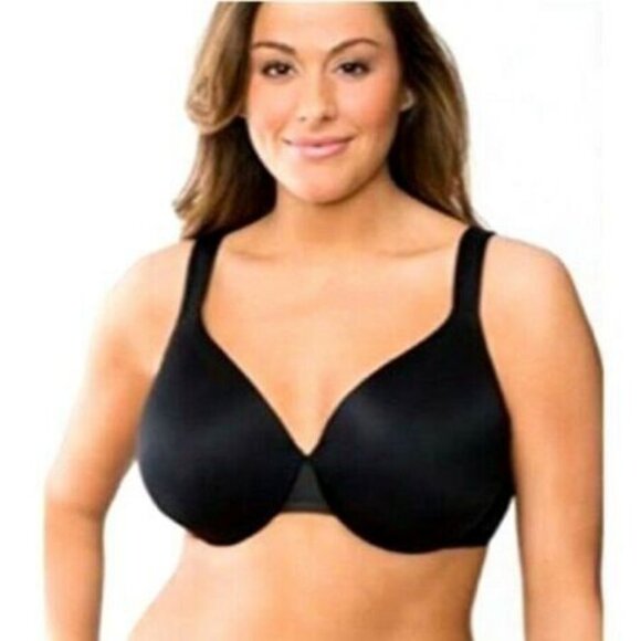 Cacique Lane Bryant Womens Bra Smooth Satin Full Coverage U/W Size 46C Black - Picture 2 of 7